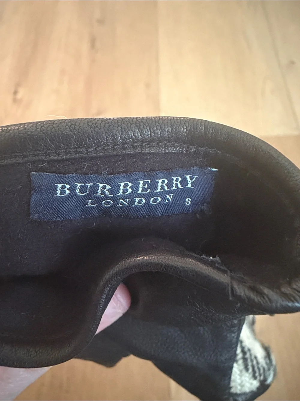 Burberry Plaid wool leather palm of Gloves‎